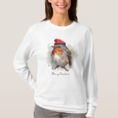 T-shirt Robin Winter Delight, sur mesure (Devant)