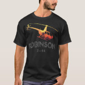 T-shirt Robinson R44 Hélicoptère Aviateur d'aviation (Devant)