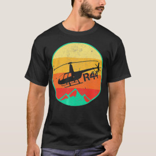 T-shirt Robinson R44 Hélicoptère Aviateur d'aviation Pilo