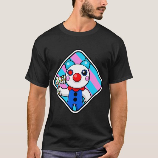 T-shirt Roblo Piggy Clown retro gift (Devant)