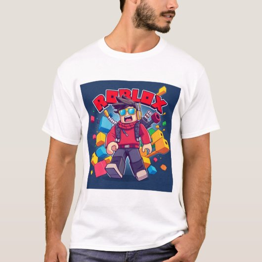 T-shirt Roblox – Impression du monde numérique (Devant)