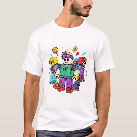 T-shirt  Roblox – Retro Gaming Style (Devant)