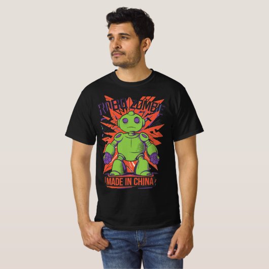 T-shirt Robo Zombie Fabriqué En Chine Tee (Devant entier)