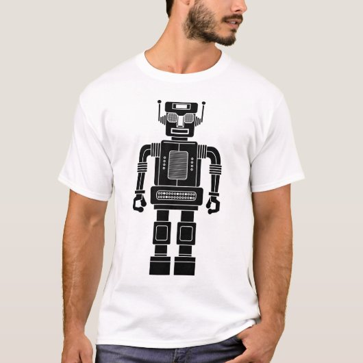T-shirt Robot 270620/04 - Noir et blanc (Devant)