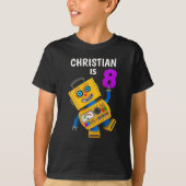 T-shirt Robot 8 ans personnalisable (Devant)
