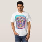 T-shirt Robot arc-en-ciel Scifi (Devant entier)