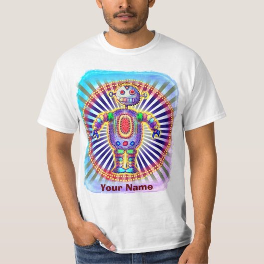 T-shirt Robot arc-en-ciel Scifi (Devant)