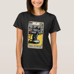 T-shirt Robot aspirateur chat carte tarot Roue de Fur-Tune