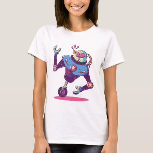 T-shirt Robot avec une seule roue