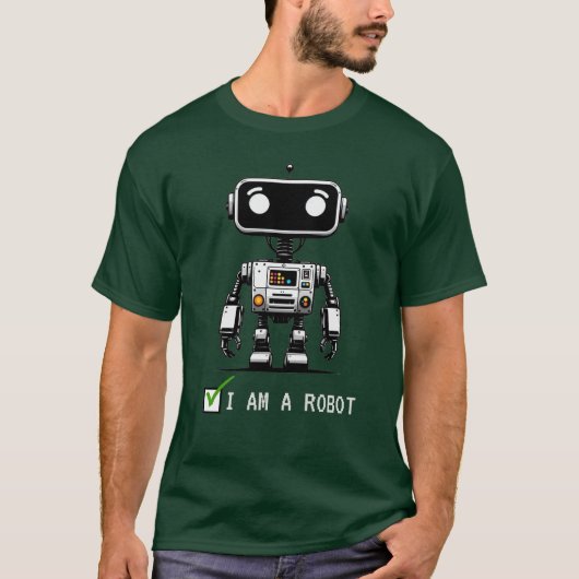 T-shirt Robot Captcha - Je suis un Robot (Devant)