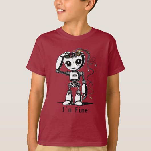 T-shirt Robot cassé - Je vais bien (Devant)