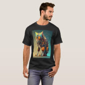 T-shirt Robot Chat Coloré (Devant entier)