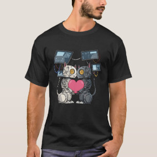 T-shirt Robot Chat en amour pour un ingénieur robotique