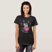 T-shirt Robot Chat en amour pour un ingénieur robotique 1 (Devant entier)