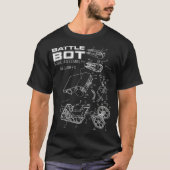 T-shirt Robot Combat Combat Bots de Bataille Style Brevet (Devant)