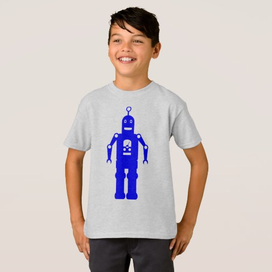 T-shirt Robot convivial - Bleu (Devant entier)