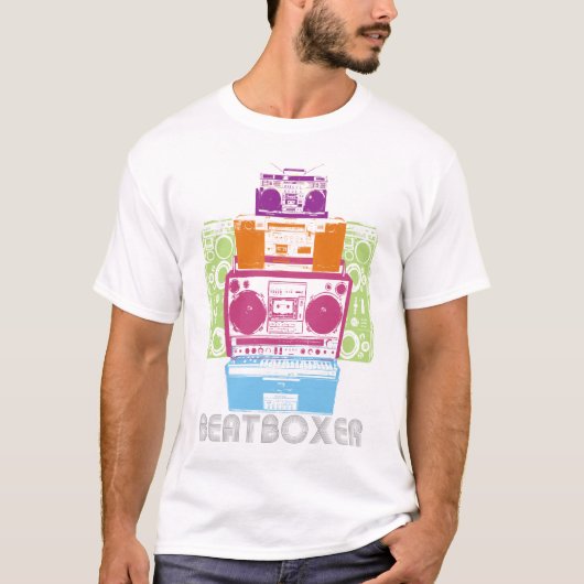 T-shirt robot de 80s BeatBoxer (Devant)