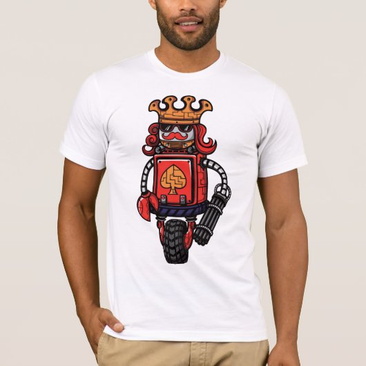 T-shirt Robot de bande dessinée (Devant)