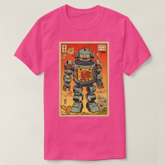 T-shirt Robot de fleurs (Design devant)