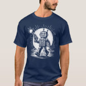 T-shirt Robot de jouets Retro 60 avec Raygun (Devant)