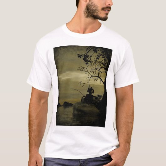 T-shirt robot de pêche (Devant)