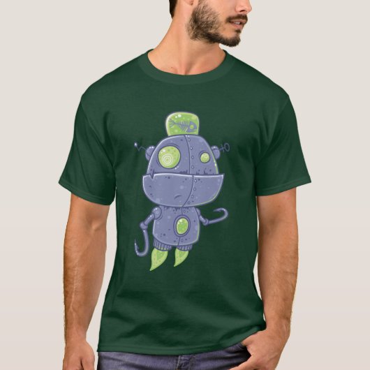 T-shirt Robot de pêche (Devant)