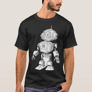 T-shirt Robot d'esquisse 3D pour livre pour enfants VECTO