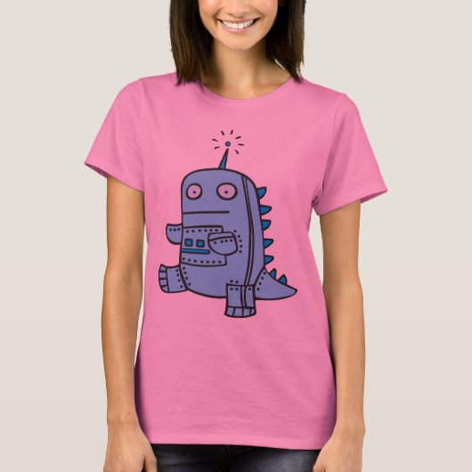 T-shirt Robot Dino - bleu (Devant)
