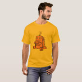 T-shirt Robot Dino - orange (Devant entier)