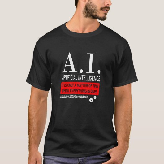 T-shirt Robot d'intelligence artificielle (Devant)