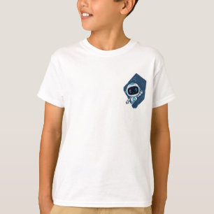 T-shirt Robot Enfants Amicaux qui Font Signe de la Main
