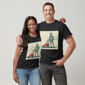 T-shirt Robot et tondeuse Retro Sci Fi (Unisexe)