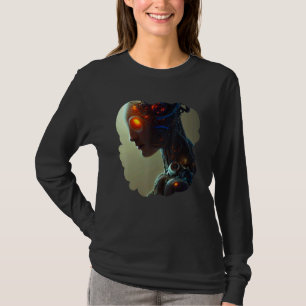 T-shirt Robot Féminin Science-Fiction Cyborg Futuriste Uni