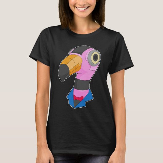 T-shirt Robot Flamant rose (Devant)