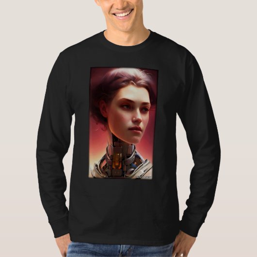 T-shirt Robot Future Technologie Science Femme Retro Vinta (Devant)