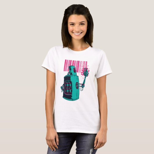 T-shirt Robot Graffitti (Devant entier)