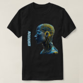 T-shirt Robot Humanoïaque Face Artificiel Intelligence Tec (Design devant)