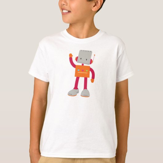 T-shirt Robot mignon, Robot idiot, Robot drôle, Robot (Devant)
