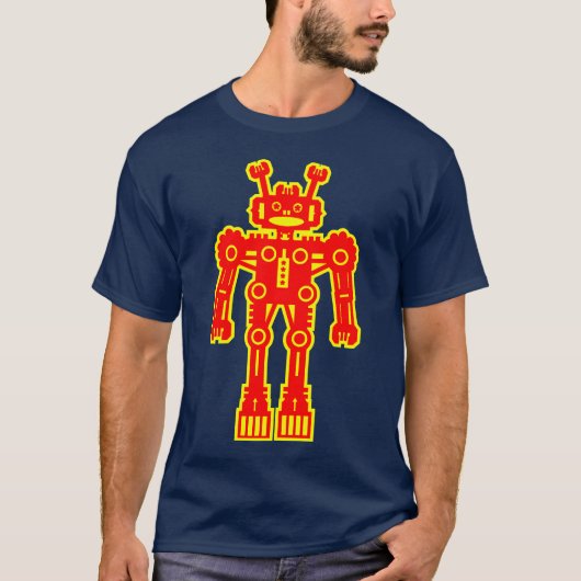 T-shirt Robot Mk I - (Rouge et Jaune) (Devant)