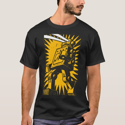 T-shirt Robot noir (Devant)