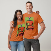 T-shirt Robot orange vous regardant (Unisexe)