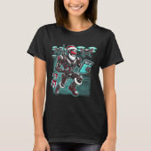 T-shirt Robot Père Noël propulsé par IA avec drones et Noë (Devant)