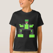 T-shirt Robot pixelisé vert (Devant)