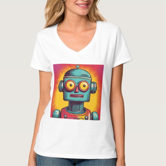 T-shirt Robot Pop Art (Devant)