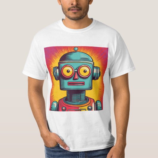 T-shirt Robot Pop Art (Devant)