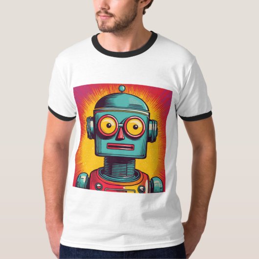 T-shirt Robot Pop Art (Devant)