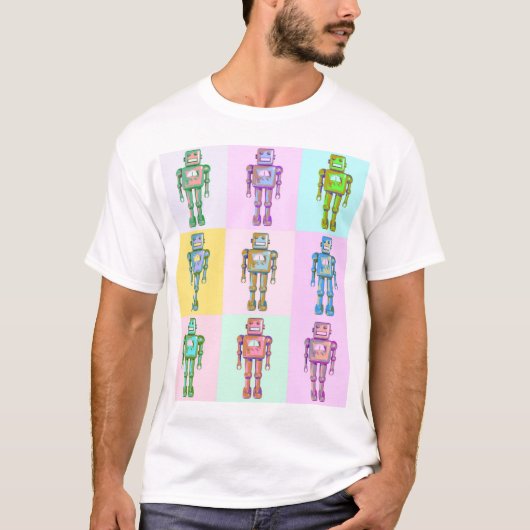 T-shirt Robot Pop Retro v2 (Devant)