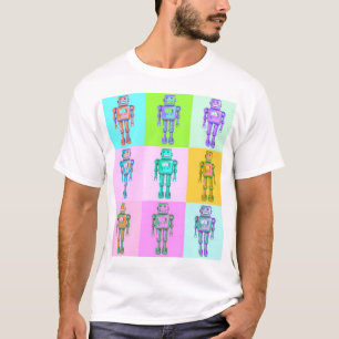 T-shirt Robot Pop Retro v3