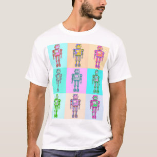 T-shirt Robot Pop Rétro v4