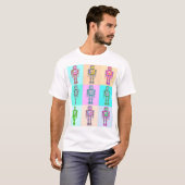T-shirt Robot Pop Retro v4 (Devant entier)